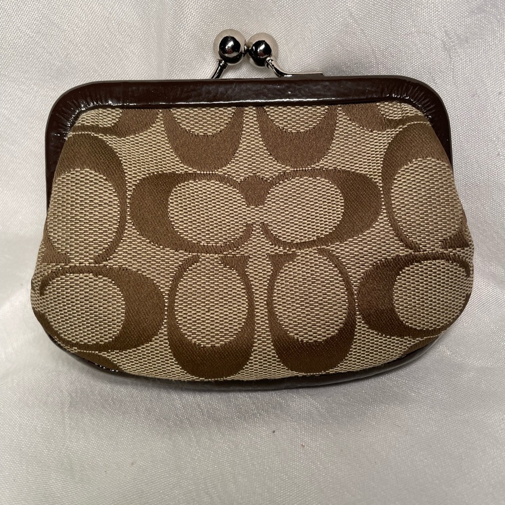 Coach Signature Jacquard Coin Purse